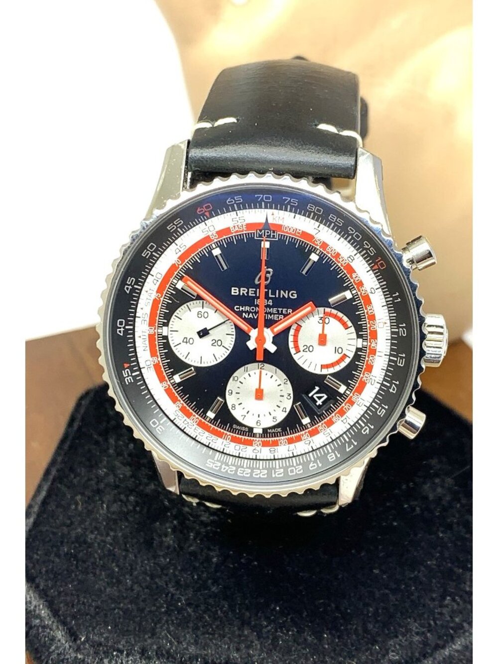 Breitling Navitimer Men's Watch AB0121 Swiss Air Automatic Leather Strap 43mm